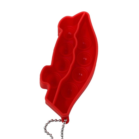 VANS Silicone Pop It With Stainless Steel Keychain Red VN000CECNOA - Picture 3 of 5